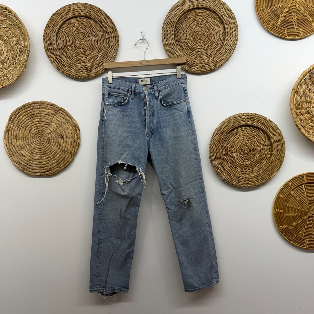 $215 AGOLDE 90s Jeans 25 Distressed Button Fly